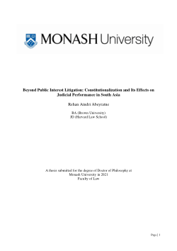 Beyond Public Interest Litigation: Constitutionalization and Its Effects on Judicial Performance in South Asia
