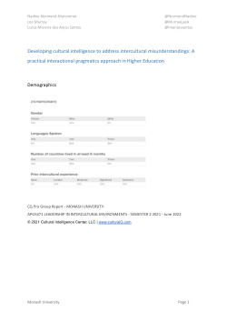 Developing cultural intelligence to address intercultural misunderstandings: A practical interactional pragmatics approach in Higher Education