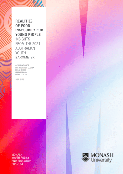 Realities of food insecurity for young people: Insights from the 2021 Australian Youth Barometer