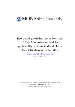 Size-based prioritization in Network Utility Maximization and its applicability to decentralized elastic electricity demand scheduling