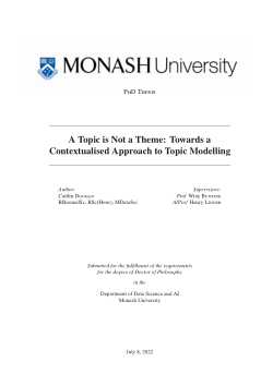 A Topic is Not a Theme: Towards a Contextualised Approach to Topic Modelling