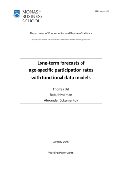 Long-term forecasts of age-specific participation rates with functional data models