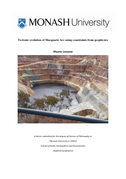 Tectonic evolution of Macquarie Arc using constraints from geophysics