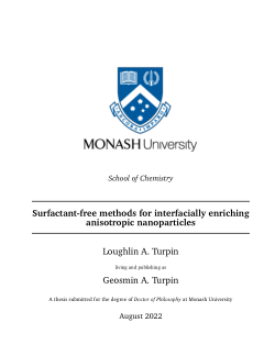 Surfactant-free methods for interfacially enriching anisotropic nanoparticles