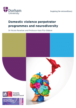 Domestic Violence Perpetrator Programmes and Neurodiversity Final Report
