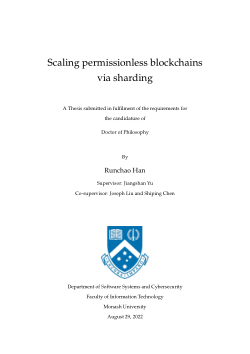Scaling permissionless blockchains via sharding