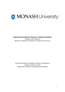 Exploring Uncertainty Tolerance in Medical Students