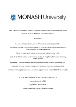 Dual diagnosis interventions in mental health community support services: outcomes from a national trial to enhance skills in direct practice staff