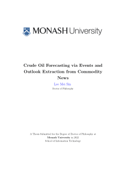 Crude Oil Forecasting via Events and Outlook Extraction from Commodity News