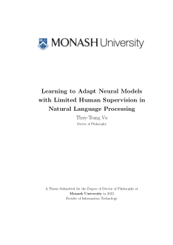Learning to Adapt Neural Models with Limited Human Supervision in Natural Language Processing