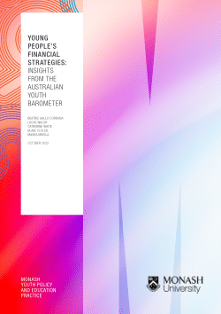 Young people's financial strategies: Insights from the Australian Youth Barometer