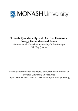 Tunable Quantum Optical Devices: Plasmonic Energy Generators and Lasers