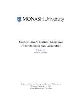 Context-aware Natural Language Understanding and Generation