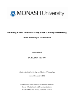 Optimising malaria surveillance in Papua New Guinea by understanding spatial variability of key indicators