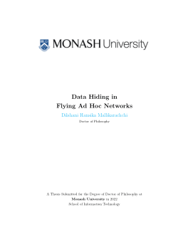 Data Hiding in Flying Ad Hoc Networks