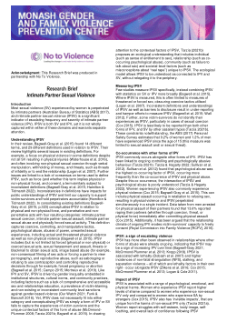 Intimate Partner Sexual Violence