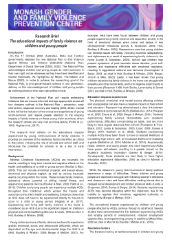 The educational impacts of family violence on children and young people