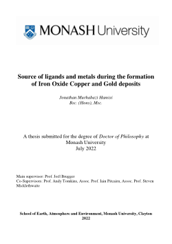 Source of ligands and metals during the formation of Iron Oxide Copper and Gold deposits