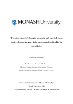 “I’ve got no connection”: Engaging teachers through embodied, drama-based professional learning with the supercomplexities of teaching for reconciliation