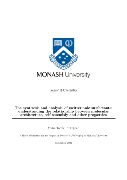 The synthesis and analysis of zwitterionic surfactants: understanding the relationship between molecular architecture, self-assembly and other properties