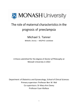 The role of maternal characteristics in the prognosis of preeclampsia