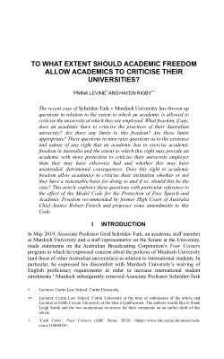 To What Extent Should Academic Freedom Allow Academics to Criticise Their Universities?