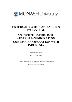 Externalisation and Access to Asylum: An Investigation into Australia’s Migration Control Cooperation with Indonesia
