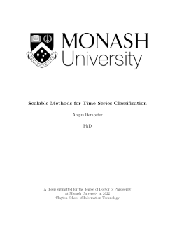 Scalable Methods for Time Series Classification