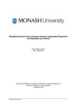 Regulating Infrastructure: Interfaces between Independent Regulation and Regulation by Contract