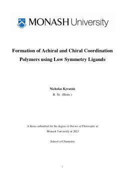 Formation of Achiral and Chiral Coordination Polymers using Low Symmetry Ligands