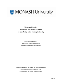 Walking with water: A relational and respectful design to resurfacing water memory in the city.