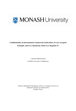 Confidentiality in International Commercial Arbitration: Is it an Accepted Principle, and if so, Should the Model Law Regulate it?
