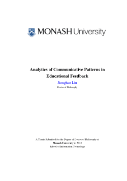 Analytics of Communicative Patterns in Educational Feedback