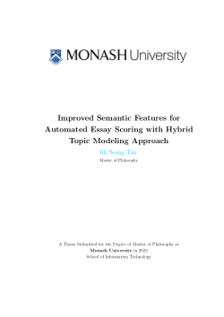 Improved Semantic Features for Automated Essay Scoring with Hybrid Topic Modeling Approach