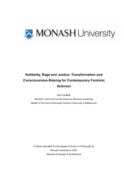 Solidarity, Rage and Justice: Transformation and Consciousness-Raising for Contemporary Feminist Activism