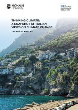 Thinking Climate: A Snapshot of Italian Views on Climate Change — Technical Report