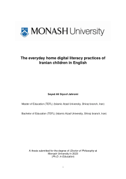 The everyday home digital literacy practices of Iranian children in English