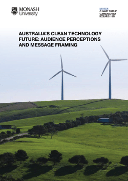 Australia's Clean Technology Future: Audience Perceptions and Message Framing