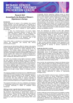 Accounting for the Diversity of Women’s Experiences in Surveys