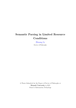 Semantic Parsing in Limited Resource Conditions