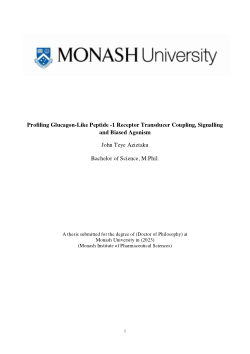 Profiling Glucagon-Like Peptide -1 Receptor Transducer Coupling, Signalling and Biased Agonism