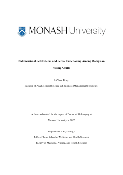 Bidimensional Self-Esteem and Sexual Functioning Among Malaysian Young Adults