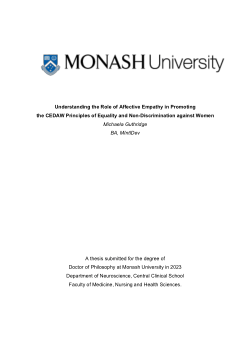 Understanding the Role of Affective Empathy in Promoting the CEDAW Principles of Equality and Non-Discrimination against Women