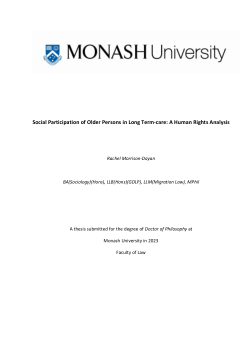 Social Participation of Older Persons in Long Term-care: A Human Rights Analysis
