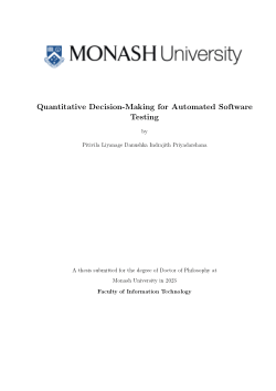 Quantitative Decision-Making for Automated Software Testing