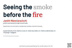 Seeing the smoke before the fire