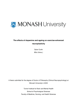 The effects of dopamine and ageing on exercise-enhanced neuroplasticity