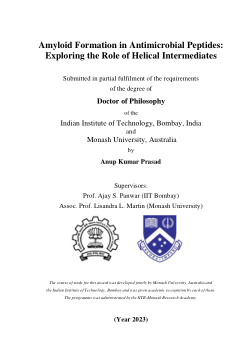 Amyloid Formation in Antimicrobial Peptides: Exploring the Role of Helical Intermediates