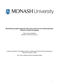 Modulating synaptic plasticity with acute exercise and cardiorespiratory fitness in health and ageing