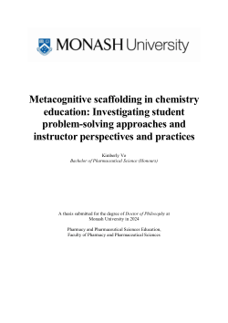 Metacognitive scaffolding in chemistry education: Investigating student problem-solving approaches and instructor perspectives and practices